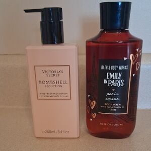 Victoria's Secret Bombshell Seduction Lotion & B&B Works Body Wash